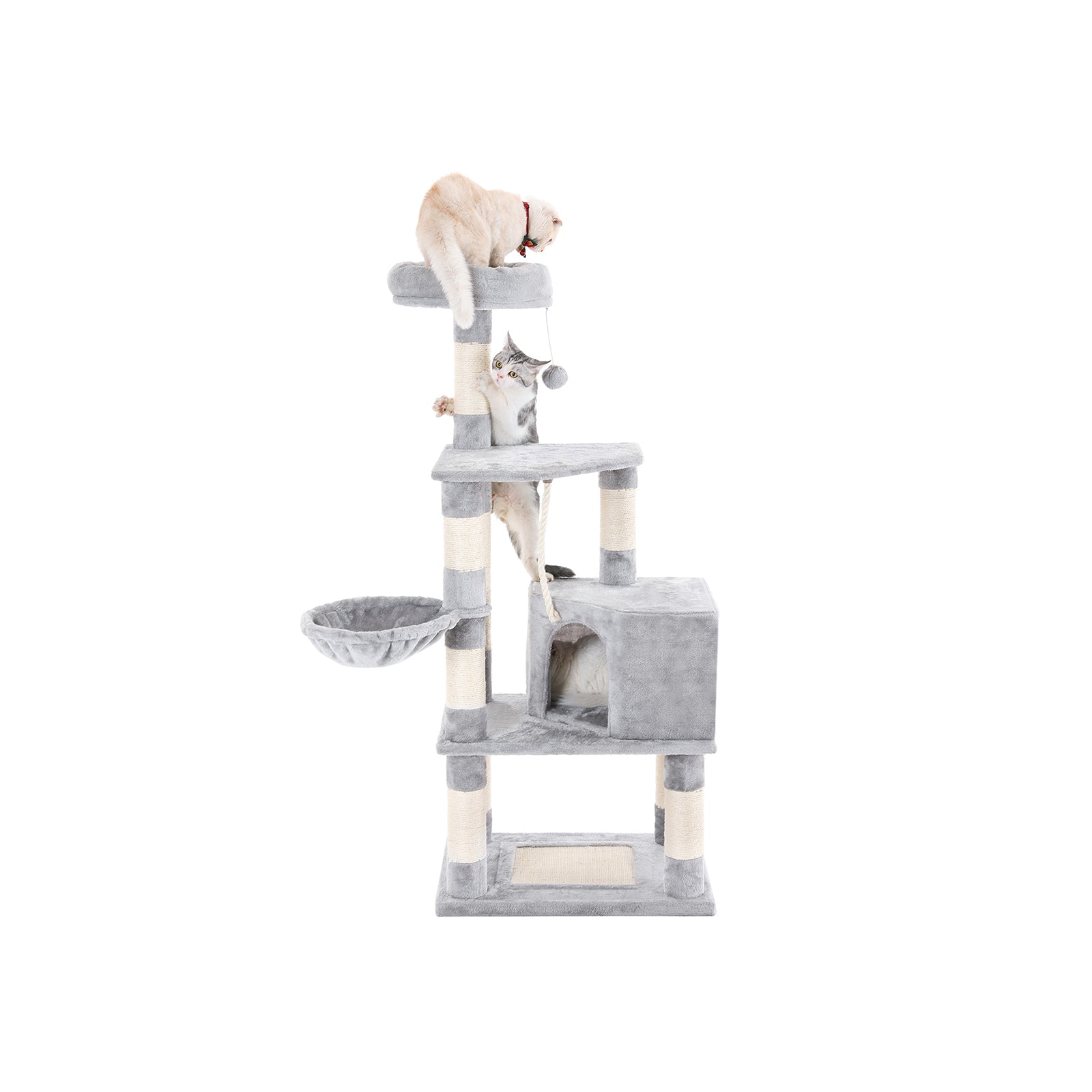 Katzenhaus - Katzenspielzeug - Katzenbaum - hellgrau