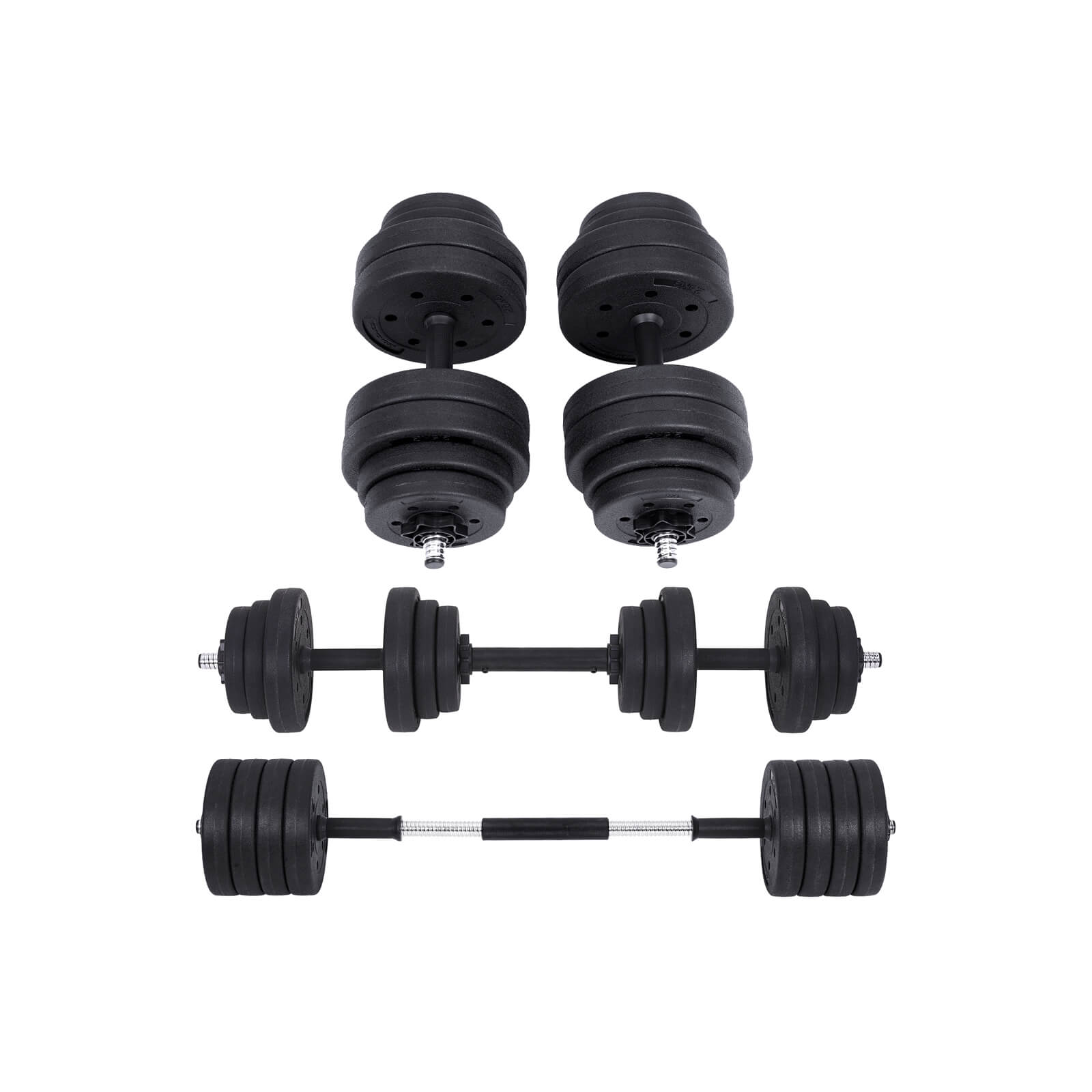 Halkerset - Verstellbare Hanteln - 20 kg / 30 kg - Kunststoff mit Stahlrohr