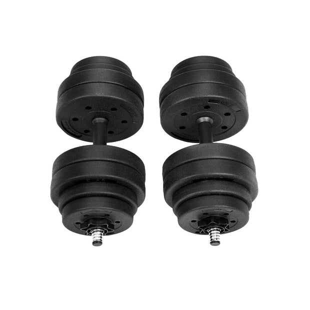 Halker - Dumbbell -Set - 2 x 15 kg - insgesamt 30 kg - schwarz