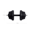 Halker - Dumbbell -Set - 2 x 15 kg - insgesamt 30 kg - schwarz