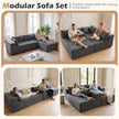 L‑formad – modulsoffa för personer med schäslong, bärkapacitet upp till – 4 600 kg 275 x 177 x 58 cm