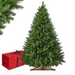 Kunstkerstboom – 150 cm – PE en PVC – Houten Standaard – Met Opbergtas – Groen