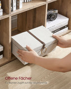 Bücherregal - Abtastschrank - mit 10 Fächern - aus Holz hergestellt - Brown