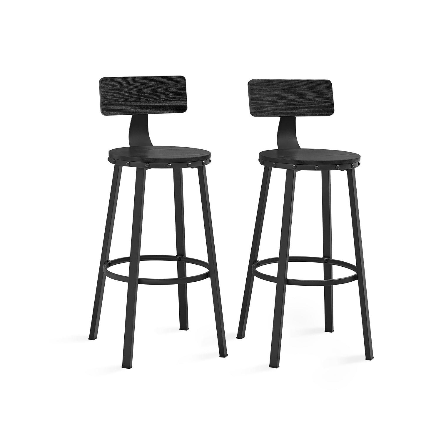 Barhocker - 2 - Industriedesign - Ebenholz schwarz