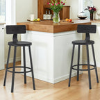 Barhocker - 2 - Industriedesign - Ebenholz - Schwarz