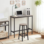 Barhocker - 2 - Stangenstühle - Höhe 65 cm - rund - mit Stahlrahmen