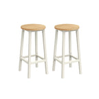 Barhocker - 2 - Stangenstühle - Höhe 65 cm - rund - mit Stahlrahmen