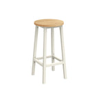Barhocker - 2 - Ebony Black - Oak Beige - Weiß