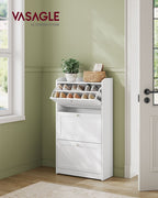 Schuhschrank mit 3 Ventilen für maximal 18 Paar Schuhe, Wolkwit