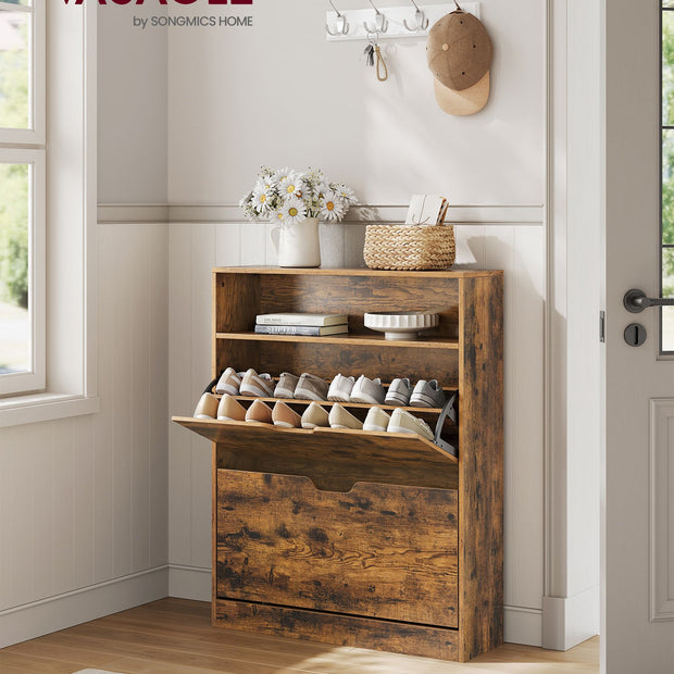 Schuhschrank - mit 2 Ventilen & Open Box - Vintage Brown