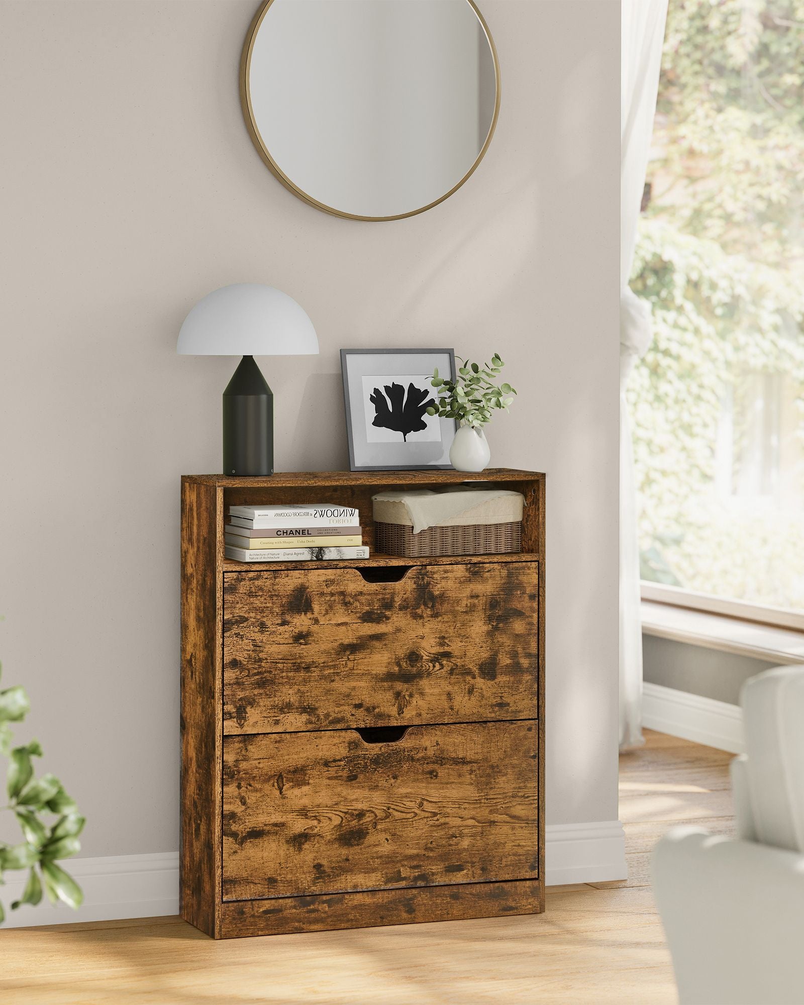 Schuhschrank - mit 2 Ventilen & Open Box - Vintage Brown