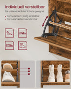 Schuhschrank - mit 2 Ventilen & Open Box - Vintage Brown