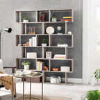 Bücherregal - Wohnzimmerschrank - Dekorschrank - Bücherregal - Grau