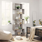 Bücherregal - Wohnzimmerschrank - Dekorschrank - Bücherregal - Grau