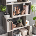 Bücherregal - Wohnzimmerschrank - Dekorschrank - Bücherregal - Grau