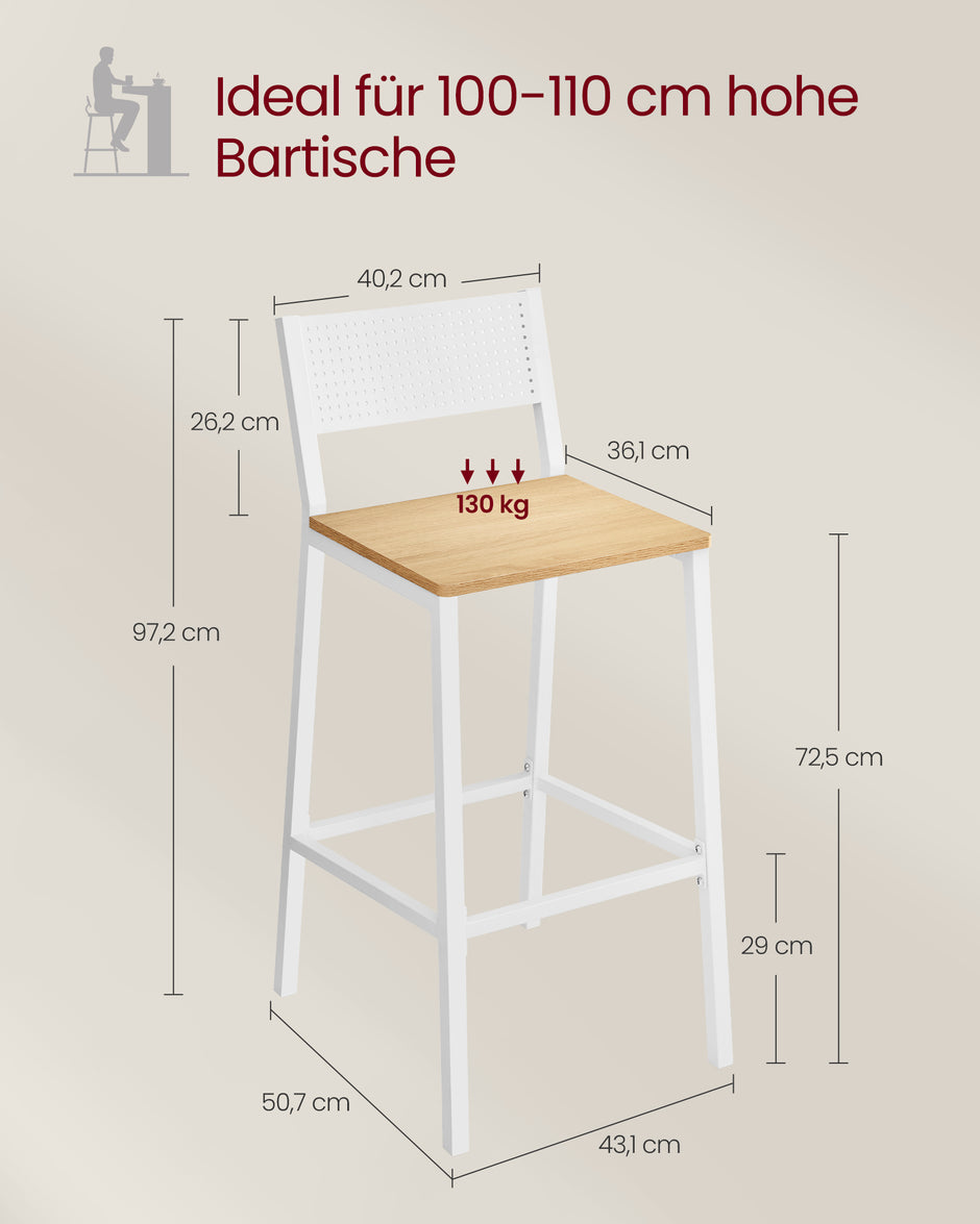 Barhocker - Industriedesign - 2 - Beige
