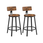 Barhocker - 2 - Industriedesign - Vintage Brown / Schwarz