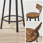 Barhocker - 2 - Industriedesign - Vintage Brown / Schwarz