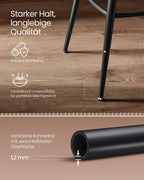 Barhocker - Barstühle - 2 - Metallrahmen - mit Rückenlehne - Brown