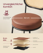 Barhocker Set von 2 - Hochhocker - Bent Back ausgewählt - Frühstücksbar