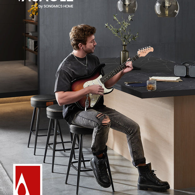 Barhocker -Set von 2 65 cm hoher Tintenschwarz