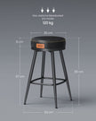 Barhocker -Set von 2 65 cm hoher Tintenschwarz