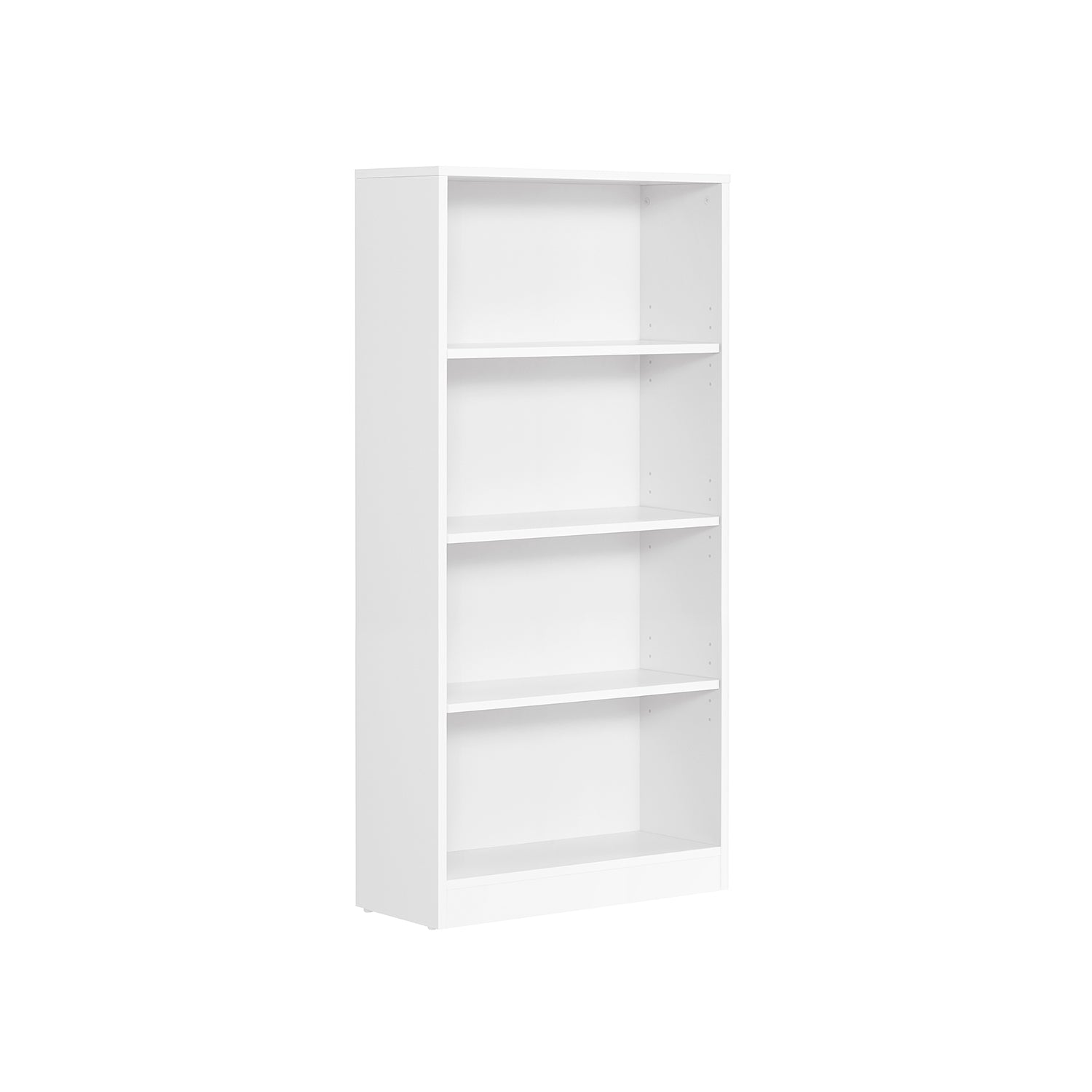 Bücherregal - 4 Level - Verstellbare Regale - Weiß