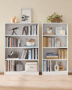 Bücherregal - 4 Level - Verstellbare Regale - Weiß