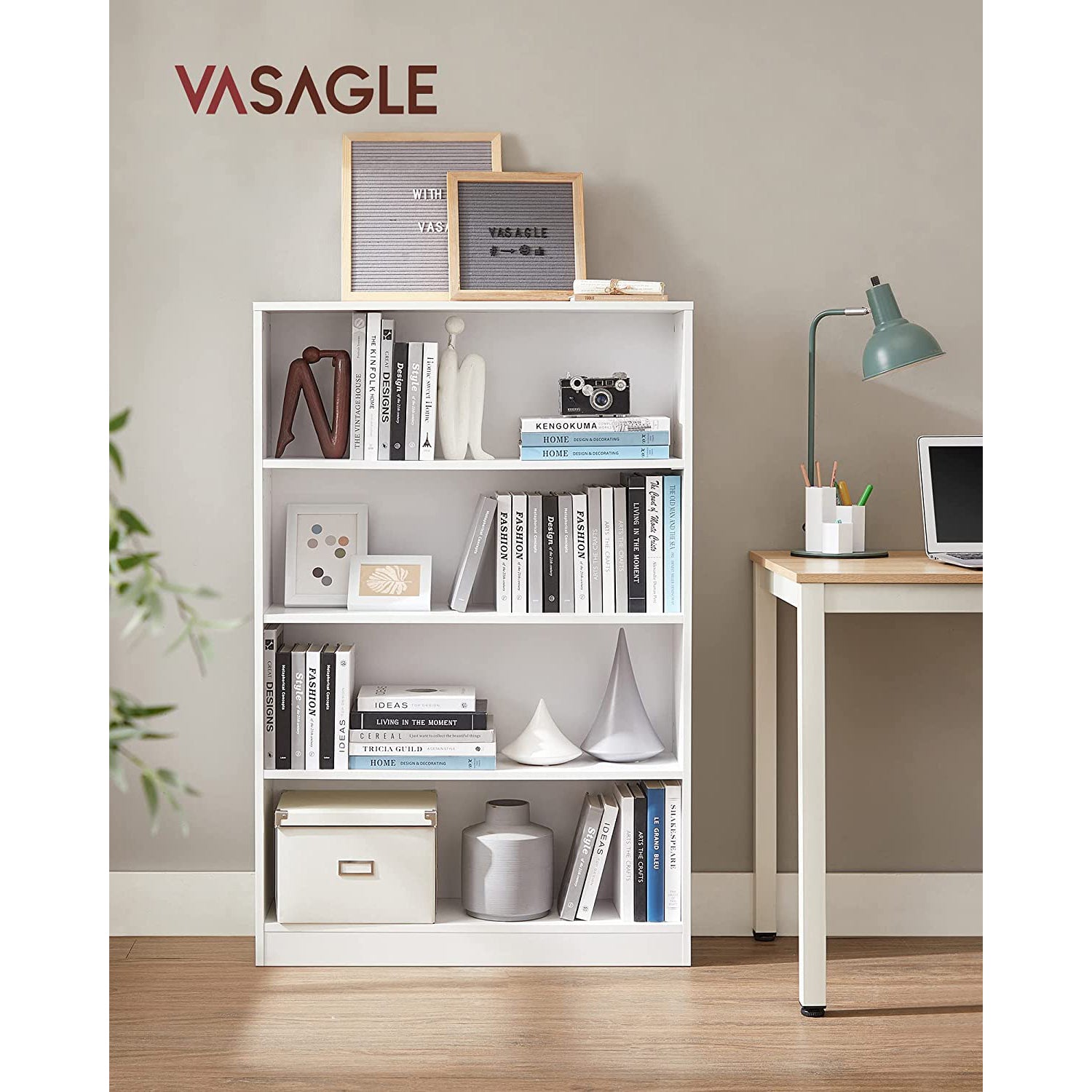 Bücherregal - 4 Level - Verstellbare Regale