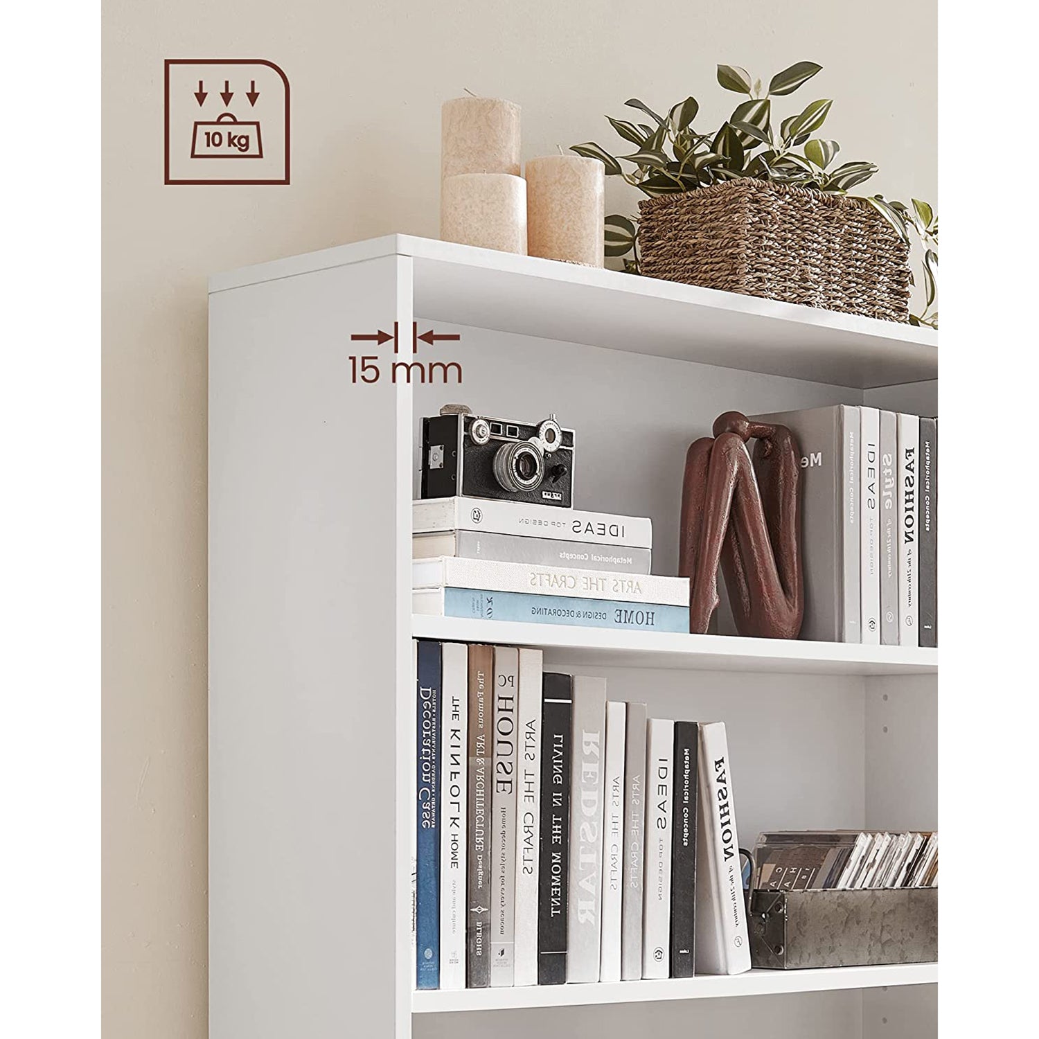 Bücherregal - 4 Level - Verstellbare Regale