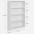 Bücherregal - 4 Level - Verstellbare Regale