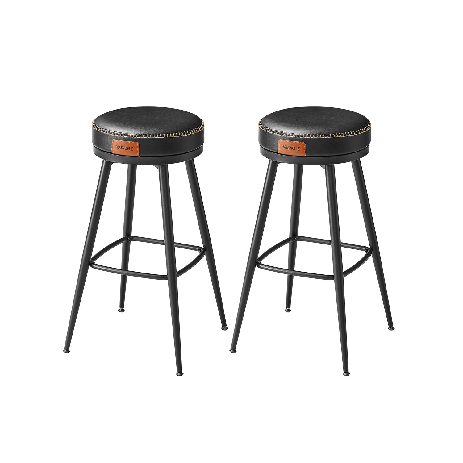 Barhocker -Set von 2 76 cm hohem Karamellbraun