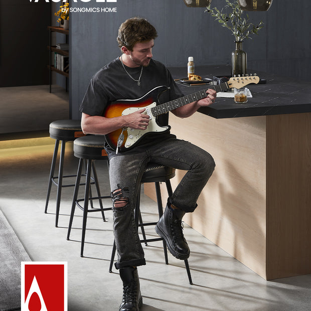 Barhocker -Set von 2 76 cm hoher Tintenschwarz