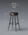Barhocker -Set von 2 76 cm hoher Tintenschwarz