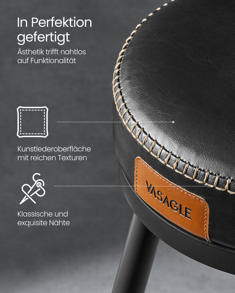 Barhocker -Set von 2 76 cm hoher Tintenschwarz