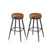 Barhocker -Set von 2 76 cm hohem Karamellbraun
