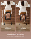 Barhocker -Set von 2 76 cm hohem Karamellbraun