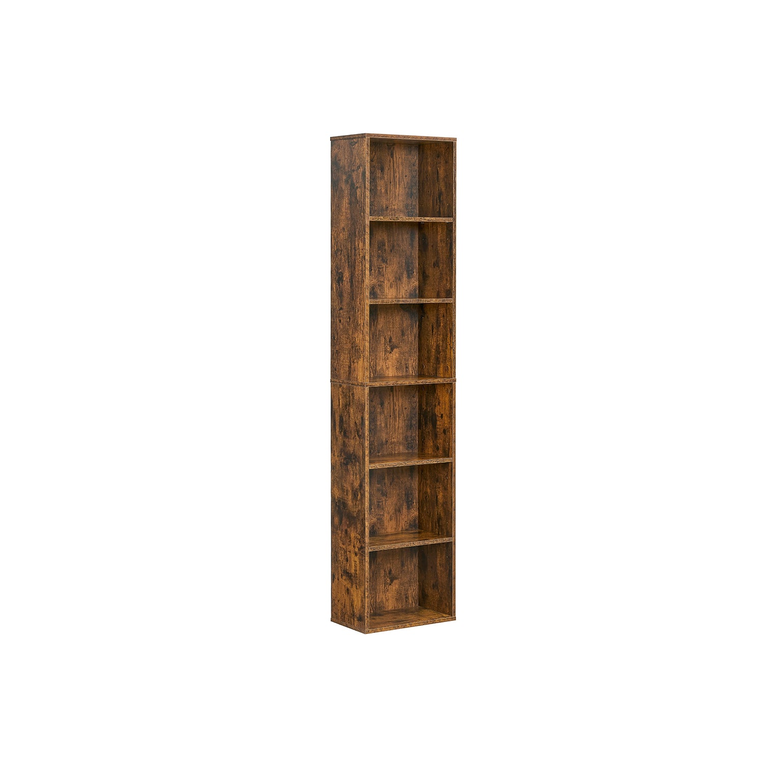 Bücherregal mit 6 Levels 24 x 40 x 178,5 cm Vintage Braun