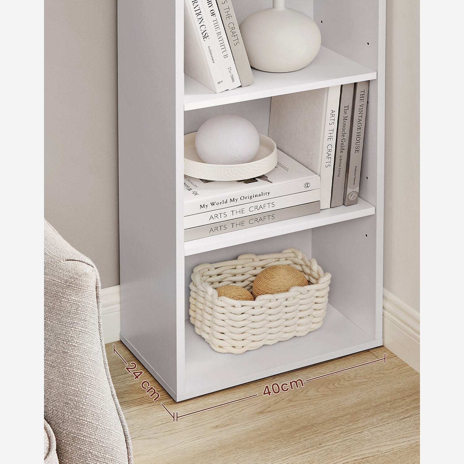 Bücherregal - Wohnzimmerschrank - Schlafzimmerschrank - Lagerschrank - Weiß