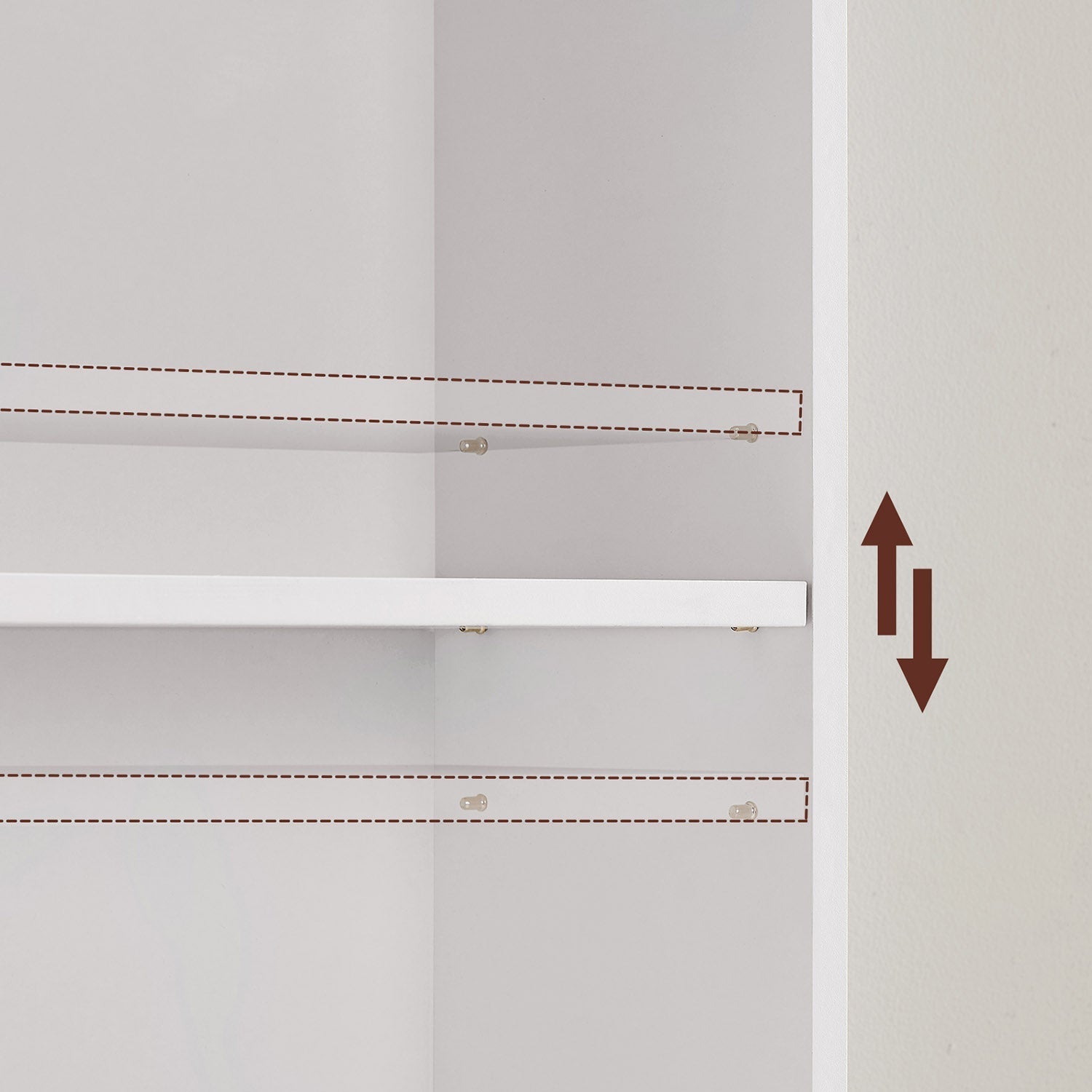 Bücherregal - Wohnzimmerschrank - Schlafzimmerschrank - Lagerschrank - Weiß