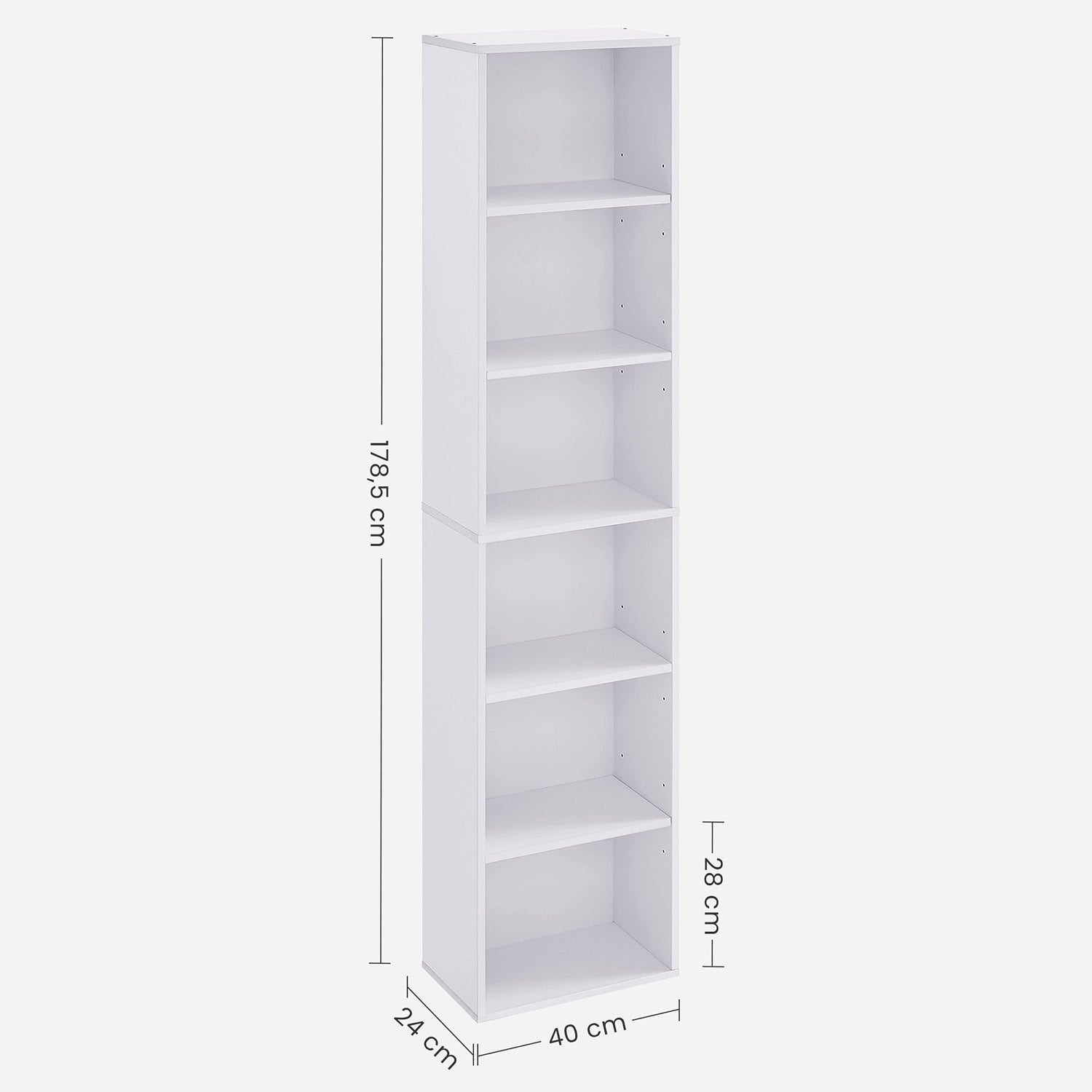 Bücherregal - Wohnzimmerschrank - Schlafzimmerschrank - Lagerschrank - Weiß