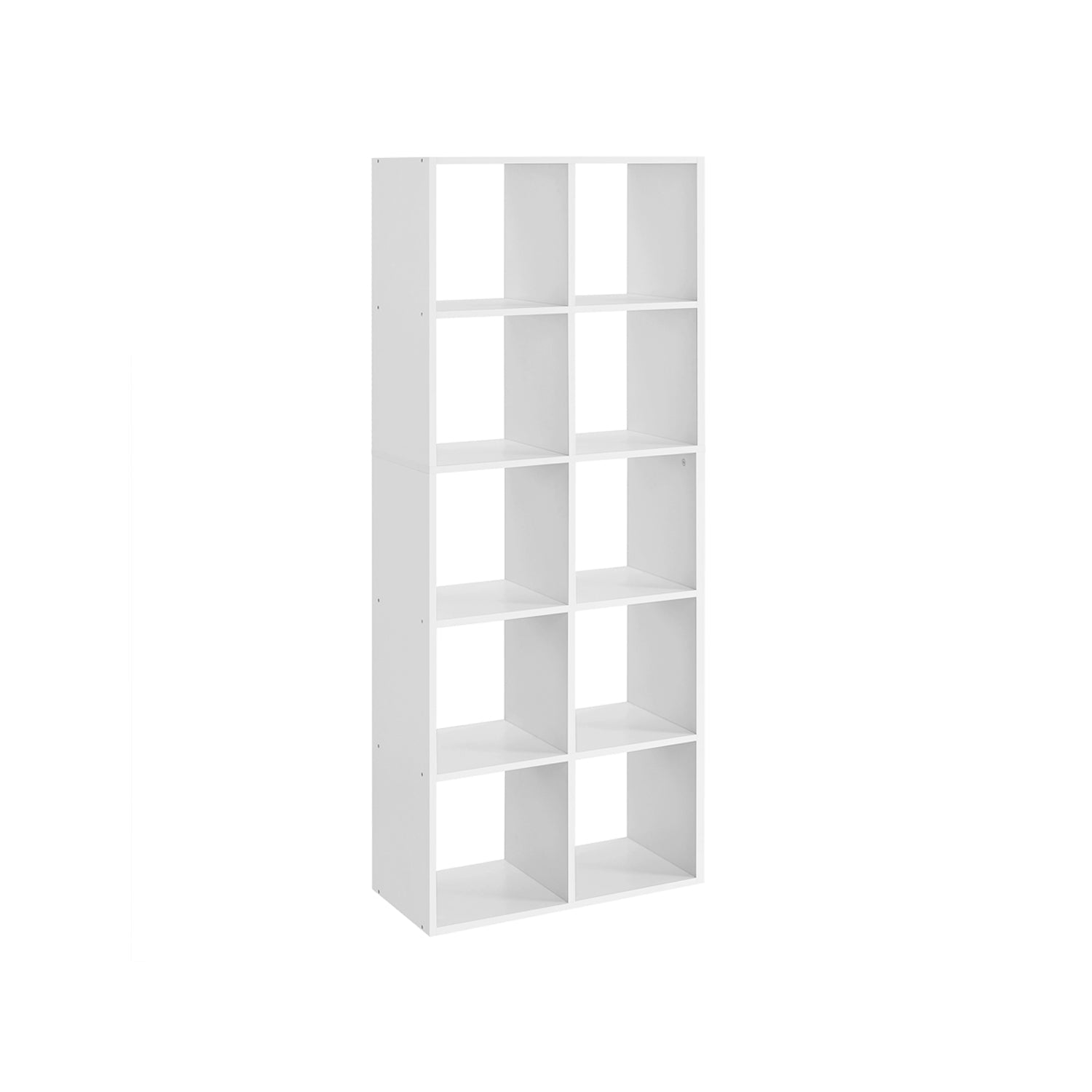 Bücherregal - Wohnzimmerschrank - Aufbewahrungsschrank - mit 10 Fächern - Weiß