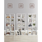 Bücherregal - Wohnzimmerschrank - Aufbewahrungsschrank - mit 10 Fächern - Weiß
