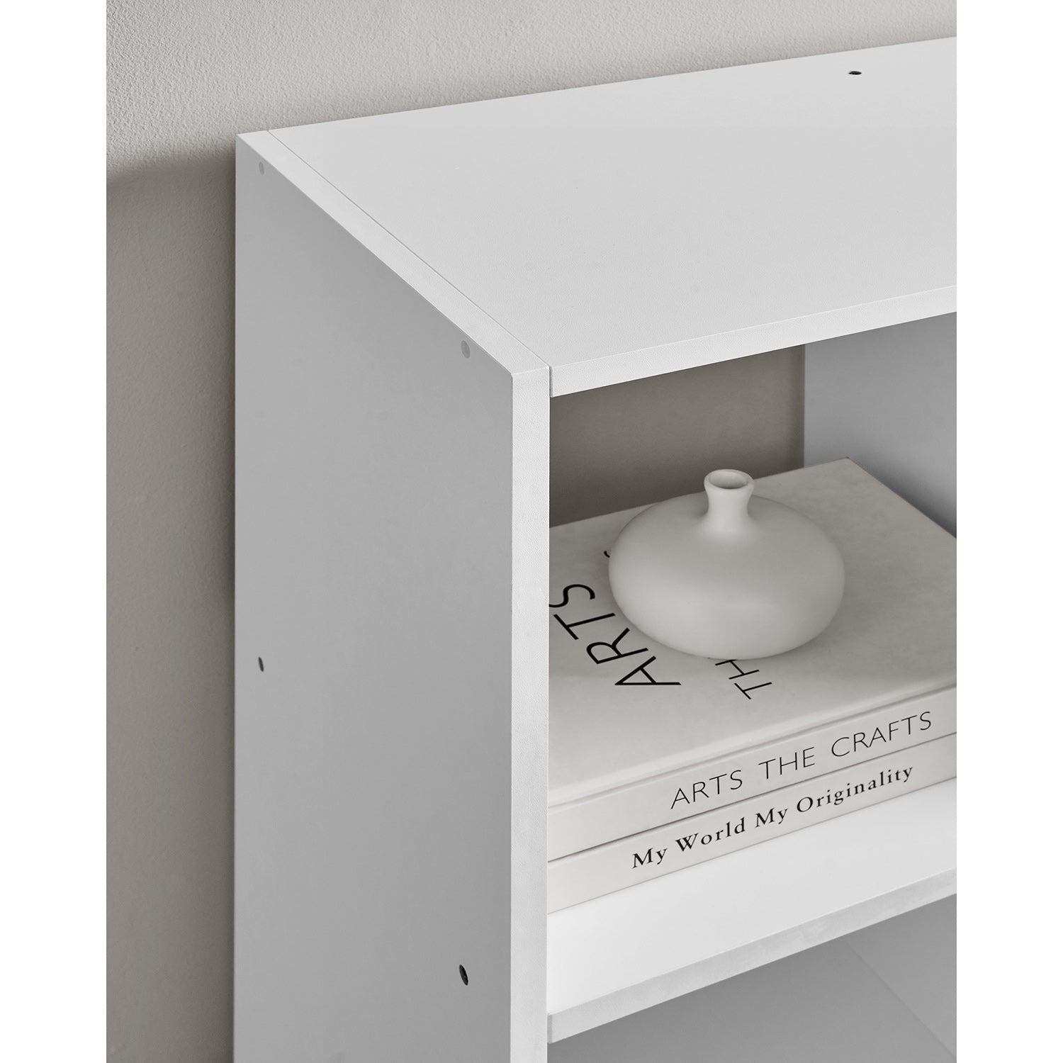 Bücherregal - Wohnzimmerschrank - Aufbewahrungsschrank - mit 10 Fächern - Weiß