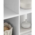 Bücherregal - Wohnzimmerschrank - Aufbewahrungsschrank - mit 10 Fächern - Weiß