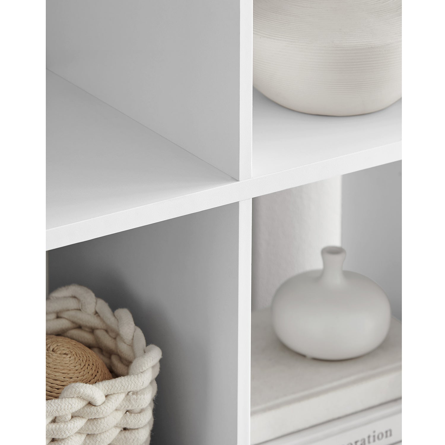 Bücherregal - Wohnzimmerschrank - Aufbewahrungsschrank - mit 10 Fächern - Weiß