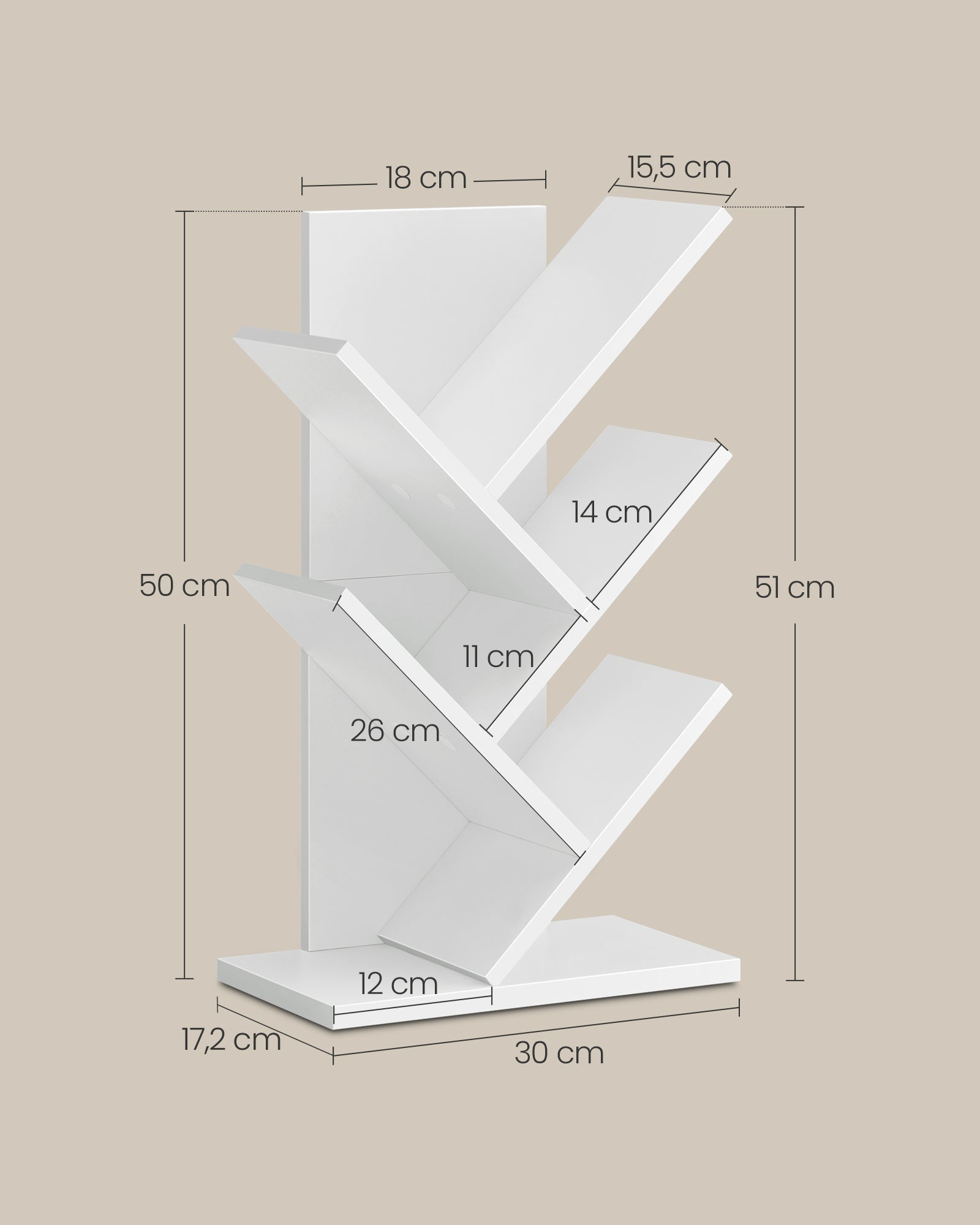 Bücherregal - Baumform - Space -unterrichtend - Wolkwit