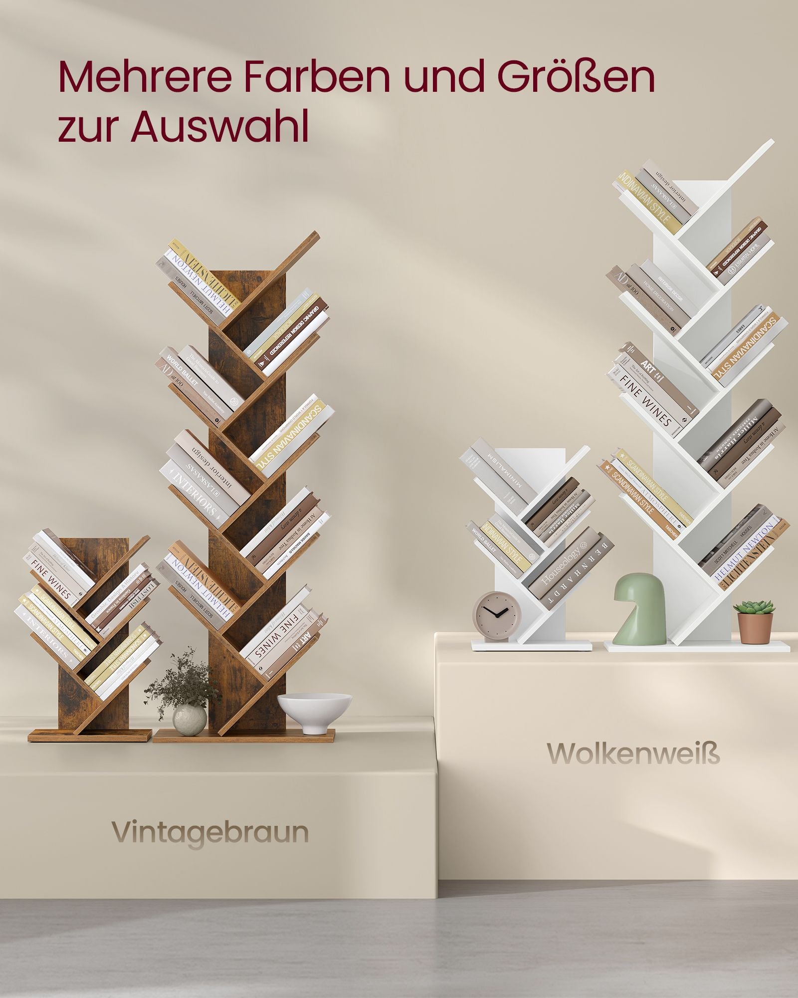 Bücherregal - Baumform - Space -unterrichtend - Wolkwit