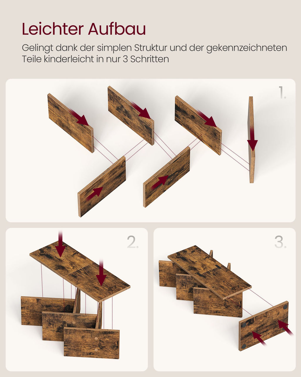 Bücherregal - Baumform - Raum - Vintage Brown