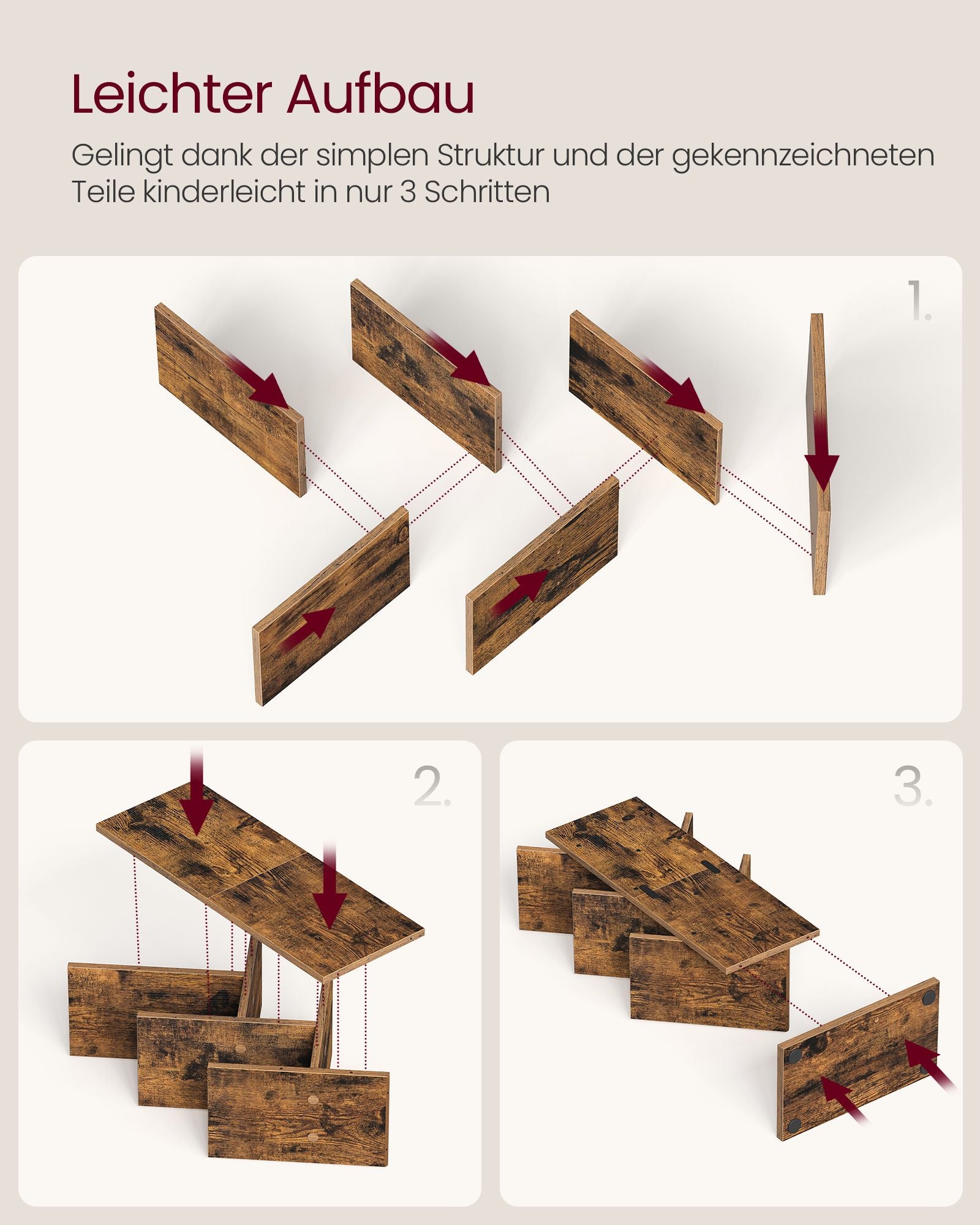 Bücherregal - Baumform - Raum - Vintage Brown